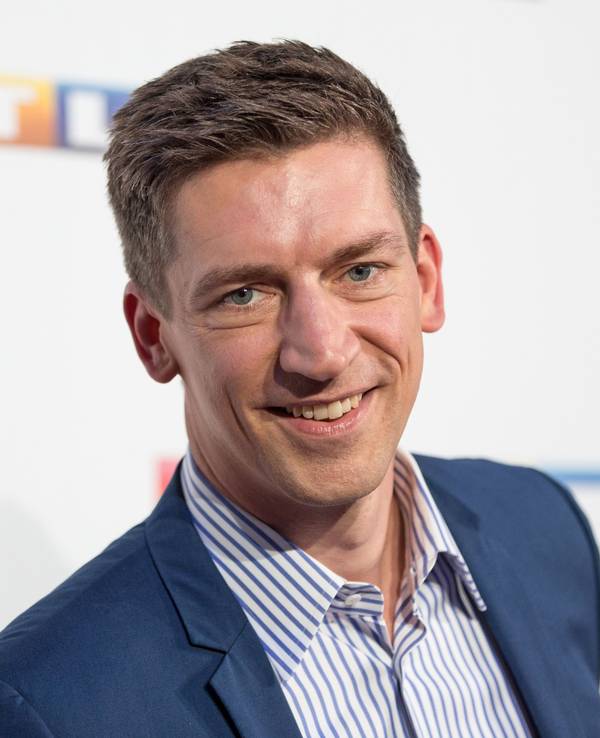Der Moderator Steffen Hallaschka posiert am 30. August 2016 in Hamburg bei der RTL-Programm-Präsentation 2016/17.