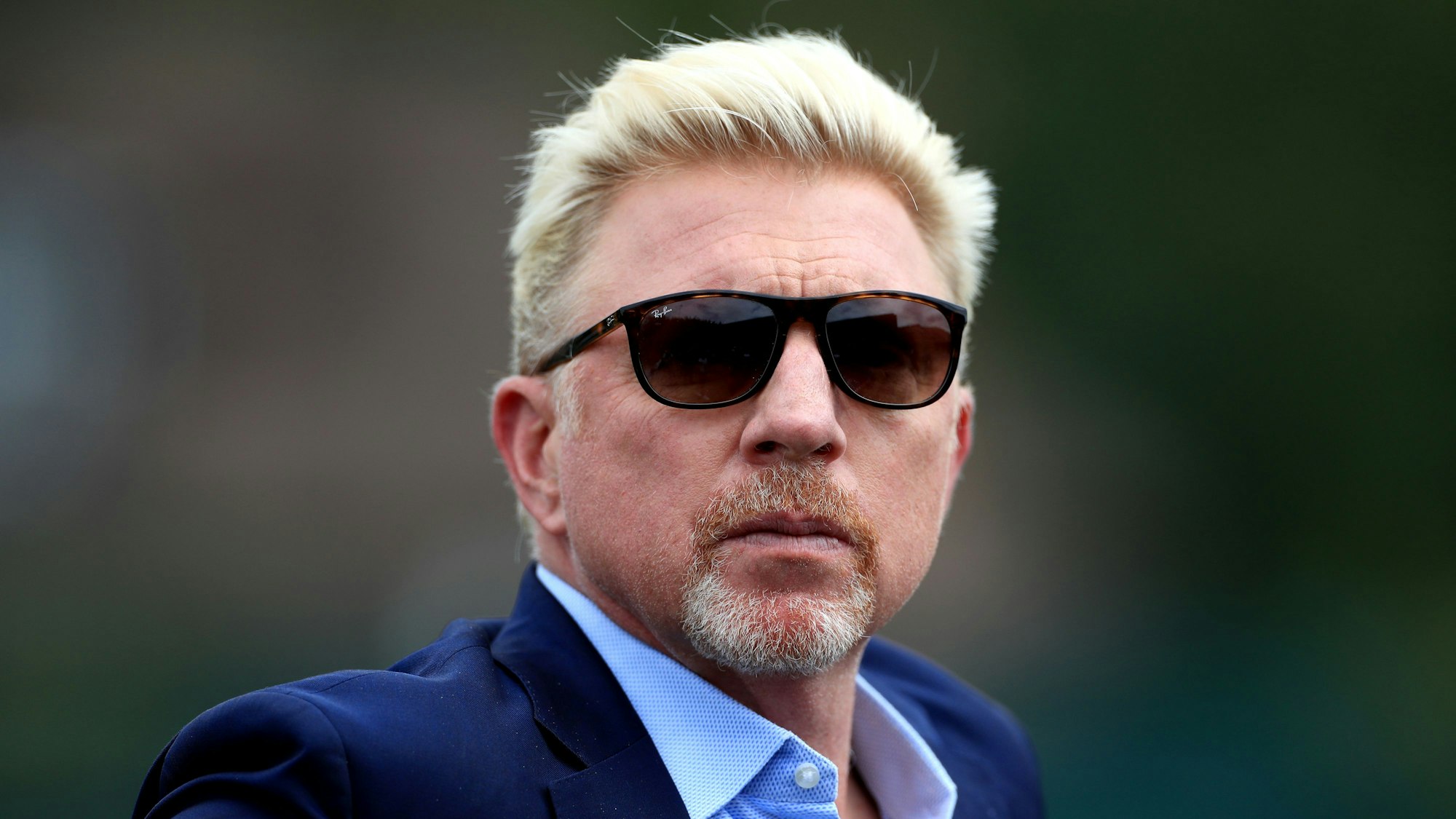 Boris Becker kommt am achten Tag der Wimbledon Championships in den All England Lawn Tennis and Croquet Club.
