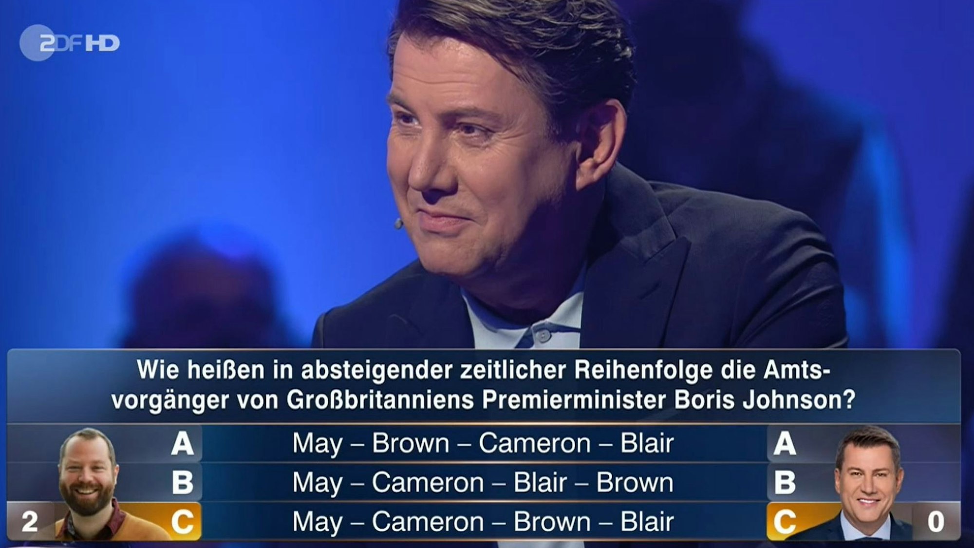 Tagesschau-Sprecher Jens Riewa konnte sich als Experte für Zeitgeschehen nicht gegen den Kandidaten Axel Buhmann behaupten.