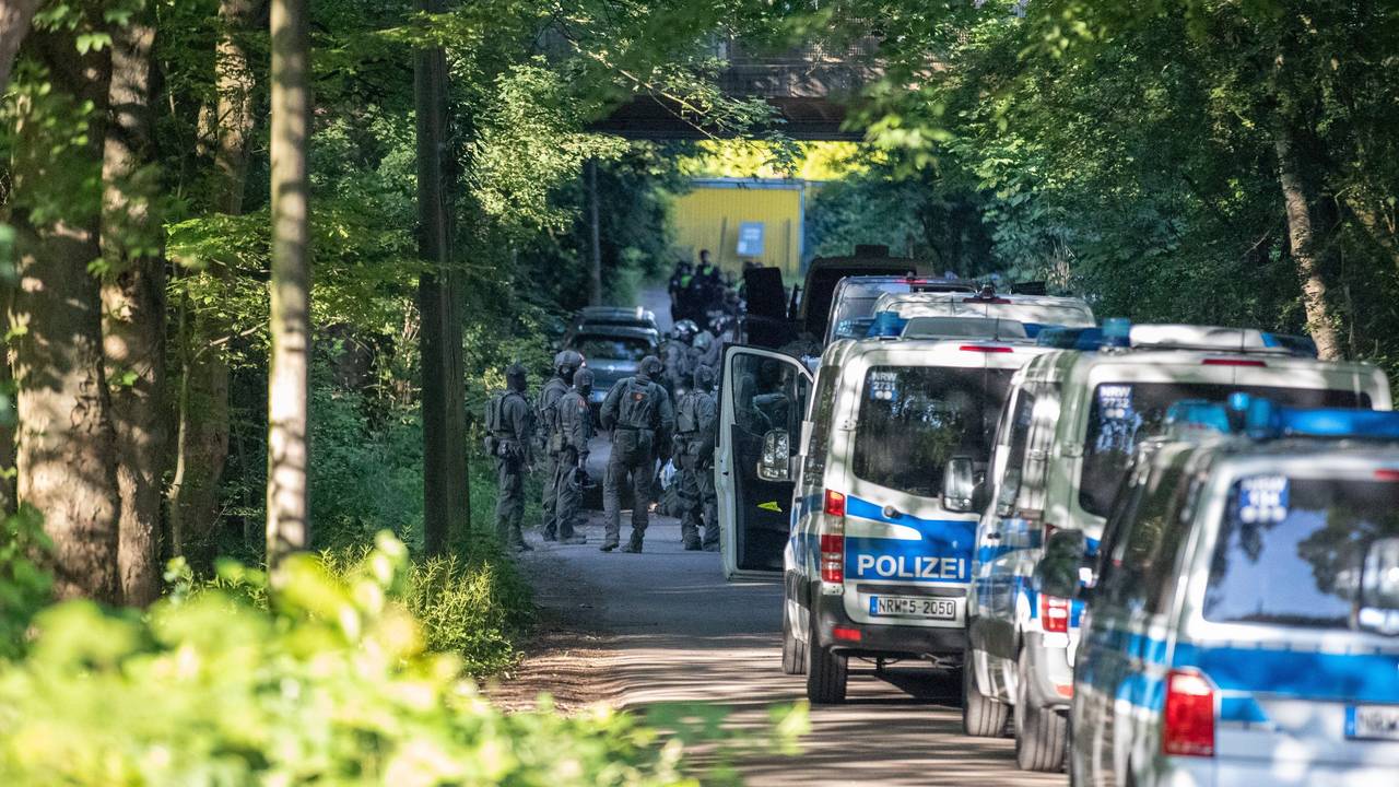 Polizeiwagen in Essen im Einsatz