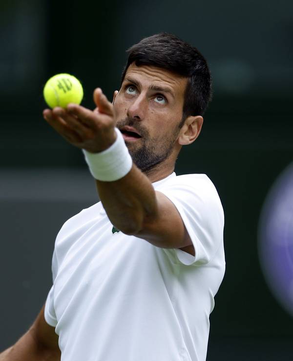Tennis-Profi Novak Djokovic in Aktion.