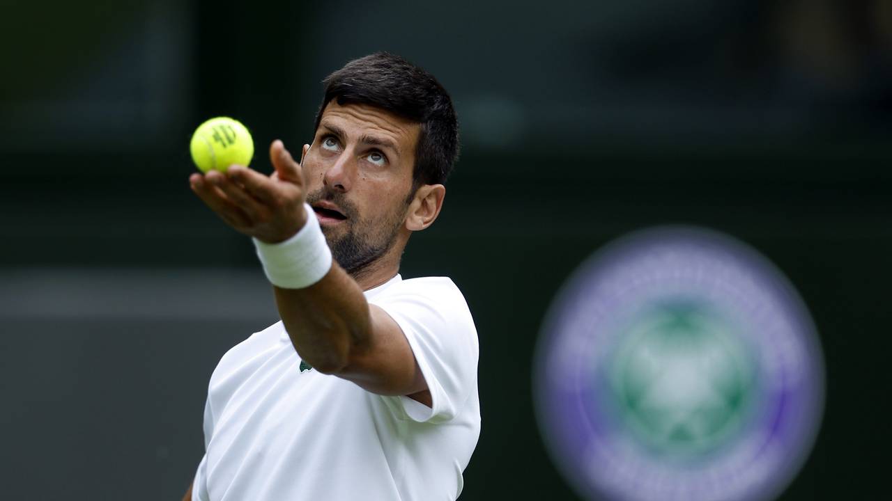 Tennis-Profi Novak Djokovic in Aktion.