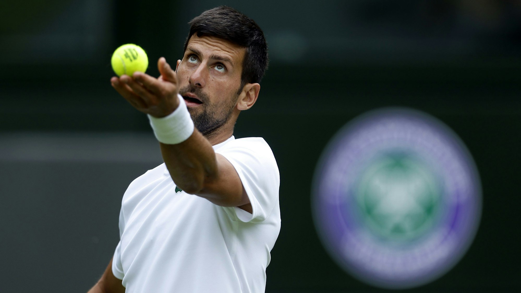 Tennis-Profi Novak Djokovic in Aktion.