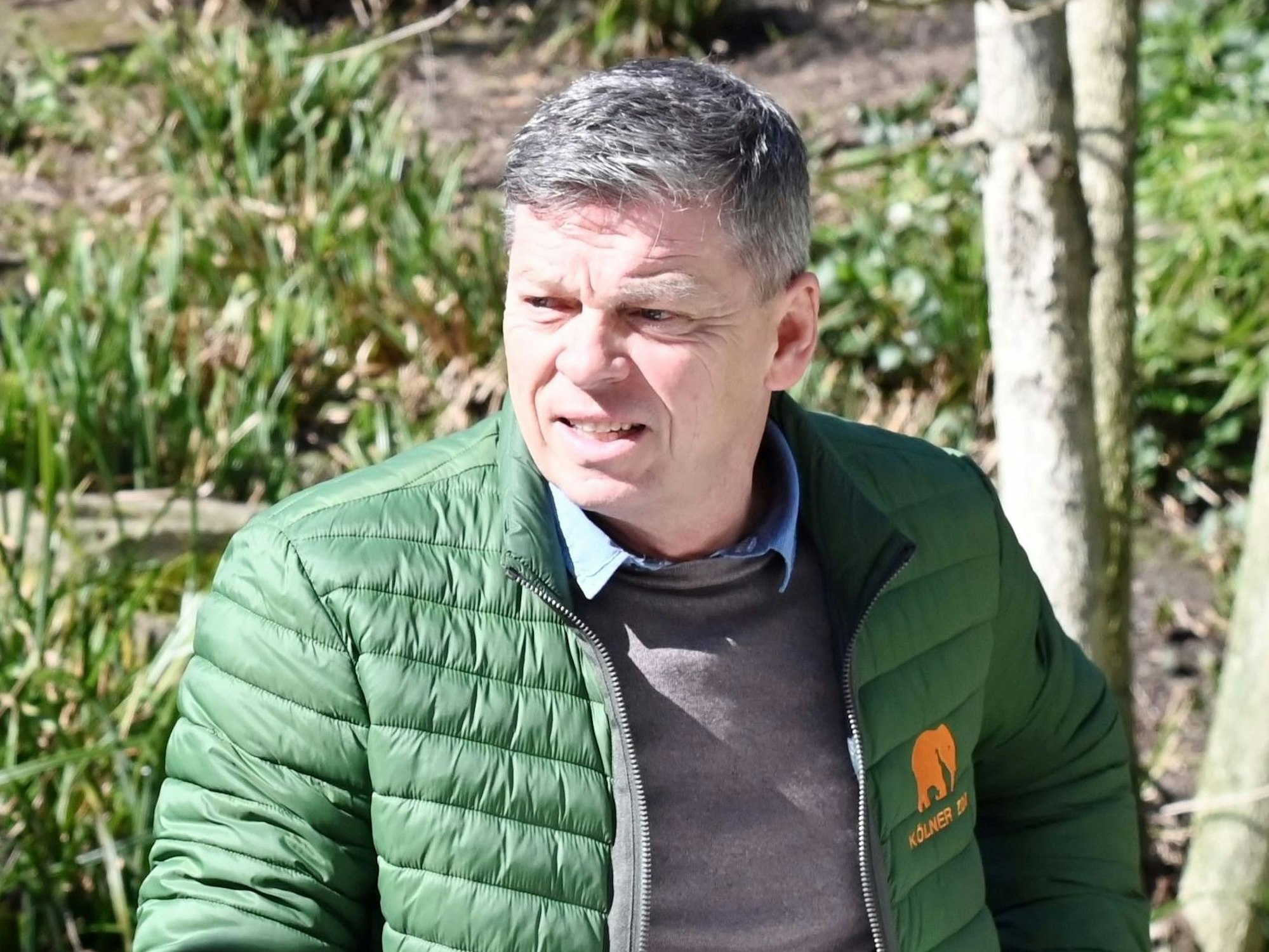 Zoo-Vorstandsmitglied Christopher Landsberg spricht bei einer Pressekonferenz.