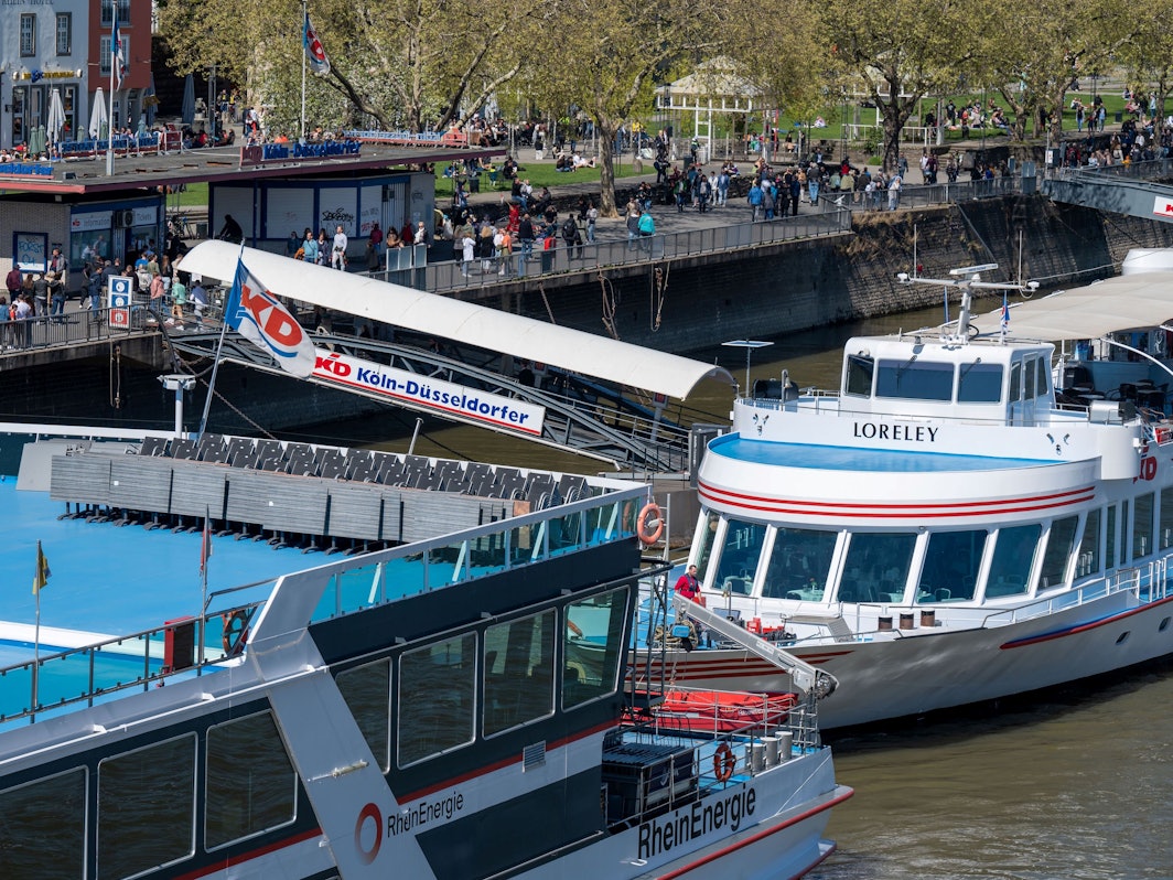 Die KD-Verkaufsstelle am Rheinufer in Köln – das Gebäude muss abgerissen werden.