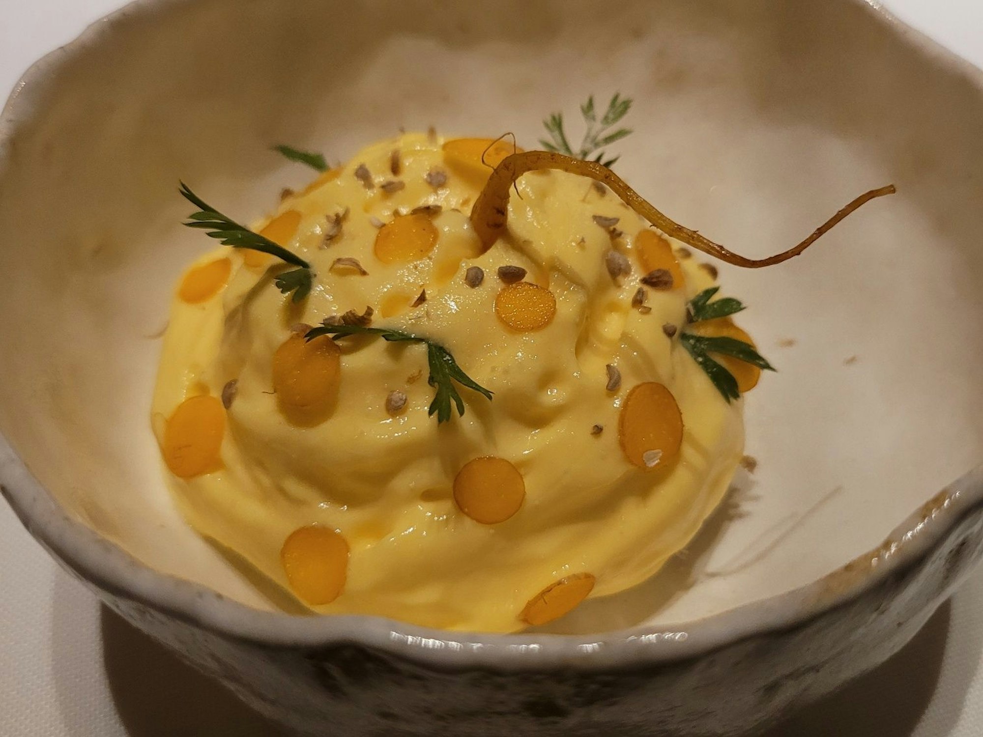 Valencia, Karottencreme von Richard Camarena, aufgenommen im September 2021