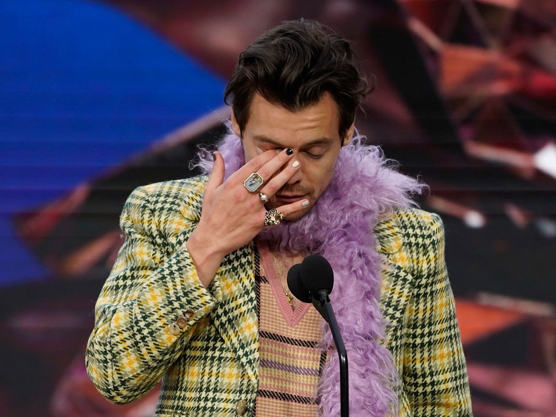 Der britische Sänger Harry Styles, hier im März 2021, hat den Opfern des Kopenhagener Attentats sein Beileid ausgesprochen.