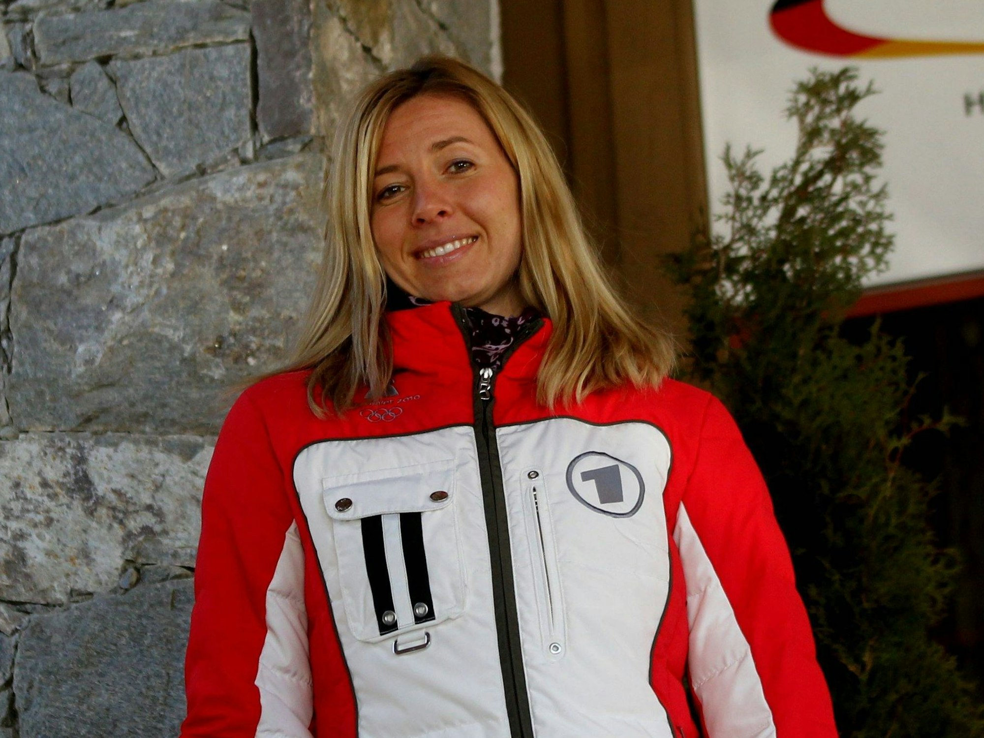 Moderatorin Andrea Otto (Deutschland/ARD)bei den Winterspielen in Vancouver.