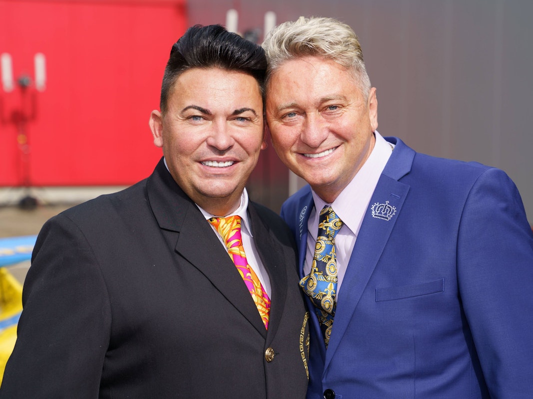 Matthias Mangiapane (l.) mit Ehemann Hubert Fella bei einer Veranstaltung am 28. August 2021