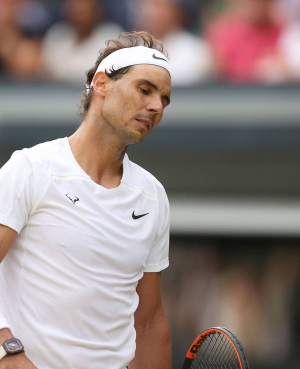 Rafael Nadal in Wimbledon auf dem Platz.
