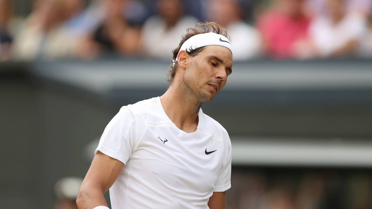 Rafael Nadal in Wimbledon auf dem Platz.