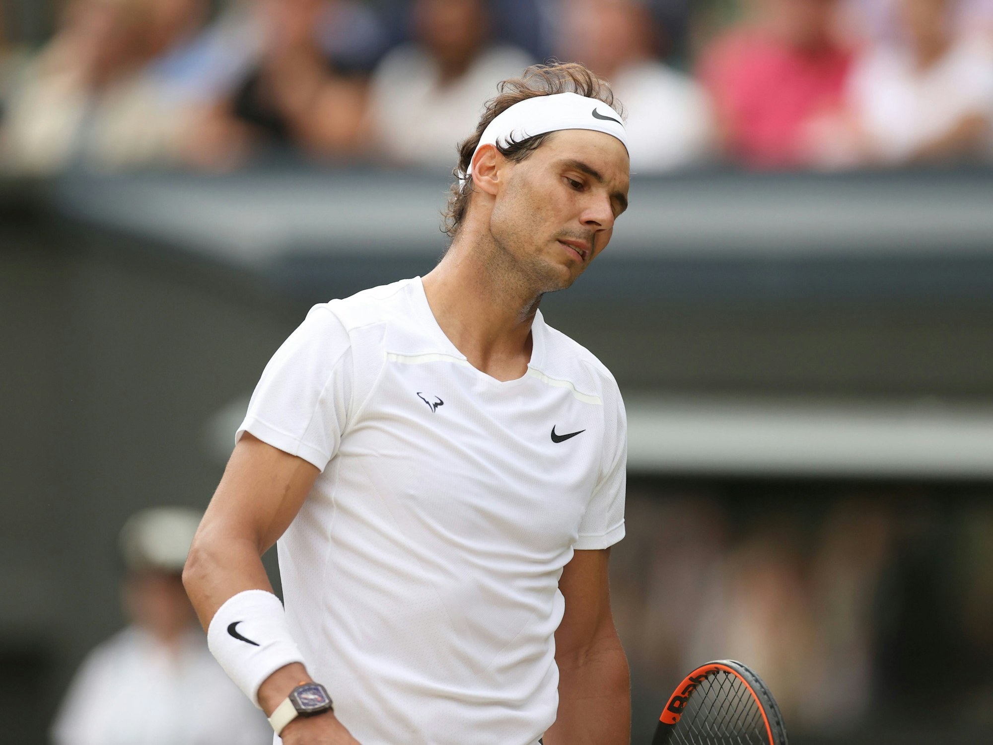 Rafael Nadal in Wimbledon auf dem Platz.