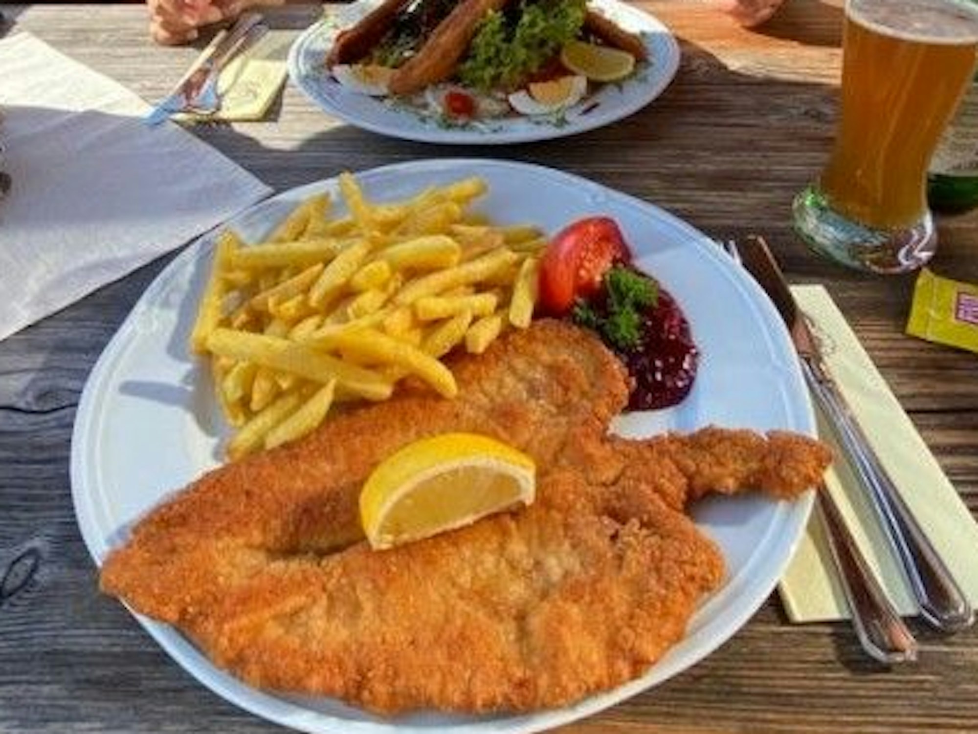 Dorf-Alm mit lecker Schnitzel in St. Wolfgang