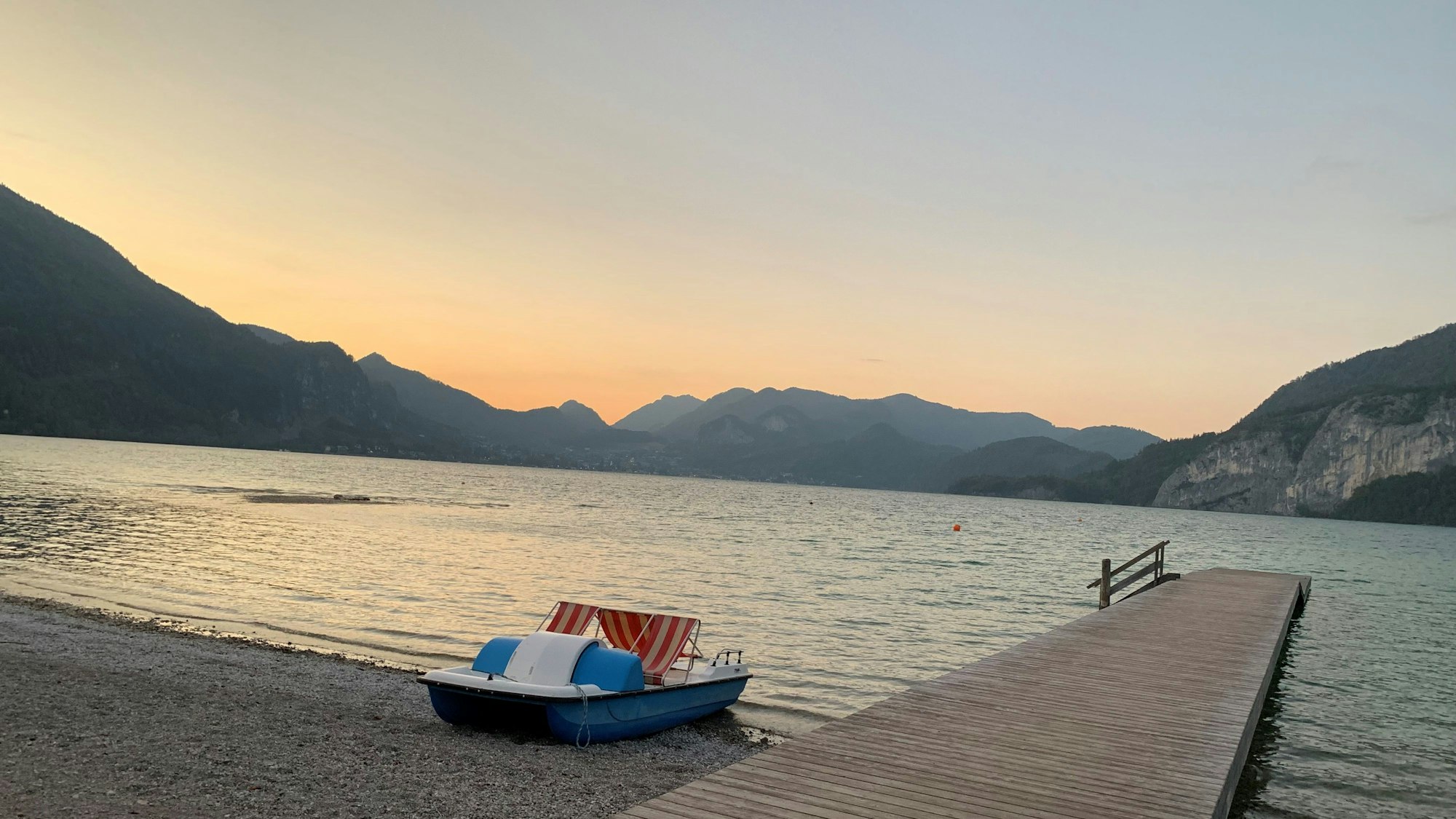 Wolfgangsee im Abendlicht