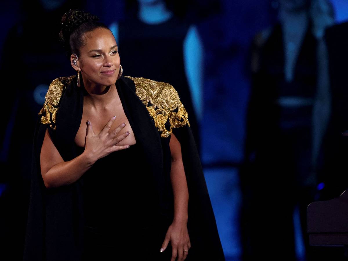 US-Weltstar Alicia Keys sorgte am Freitagabend in der Kölner Lanxess-Arena für Gänsehaut-Atmosphäre. Das Foto zeigt sie bei der Party anlässlich des 70. Thronjubiläum von Queen Elizabeth II. am 4. Juni 2022 in London.