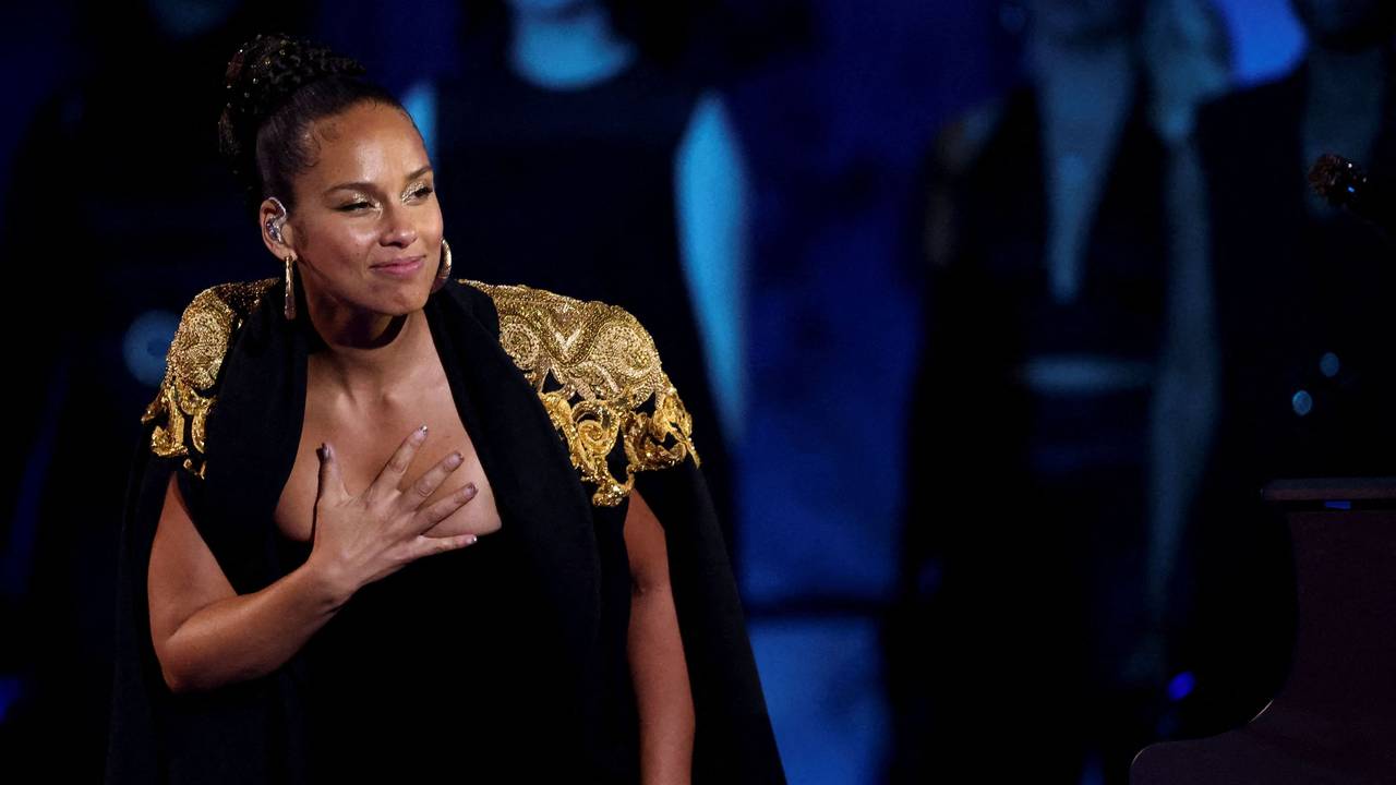 US-Weltstar Alicia Keys sorgte am Freitagabend in der Kölner Lanxess-Arena für Gänsehaut-Atmosphäre. Das Foto zeigt sie bei der Party anlässlich des 70. Thronjubiläum von Queen Elizabeth II. am 4. Juni 2022 in London.
