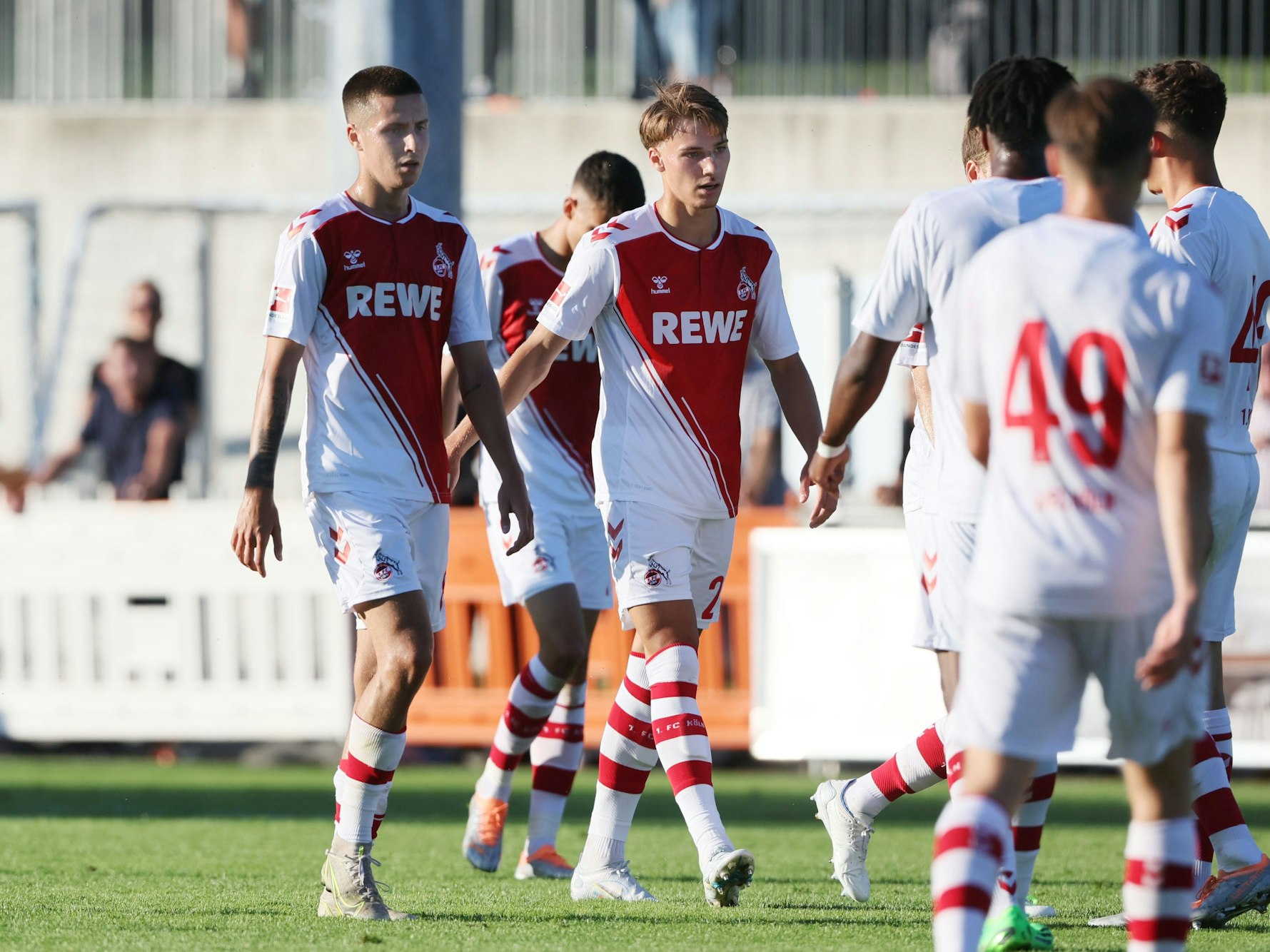 Tim Lemperle trifft für den 1. FC Köln gegen Austria Lustenau.