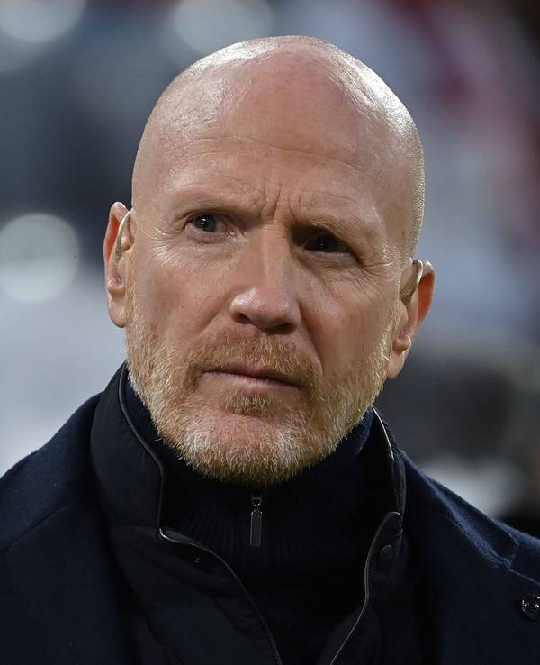 Matthias Sammer bei einem Interview vor der Partie des FC Bayern in der Champions League.
