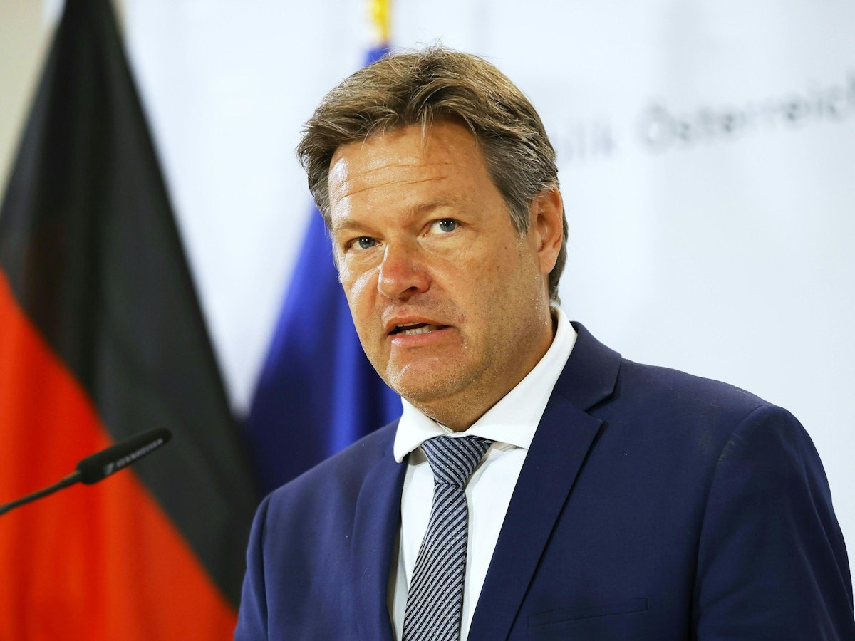 Wirtschaftsminister Robert Habeck am 12. Juli 2022 auf einer Pressekonferenz in Wien.