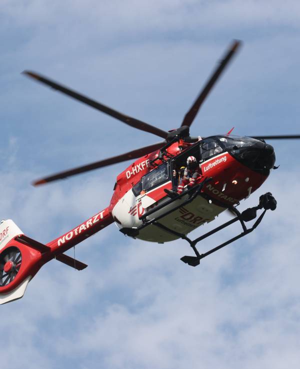 Ein Rettungshubschrauber in Thüringen.
