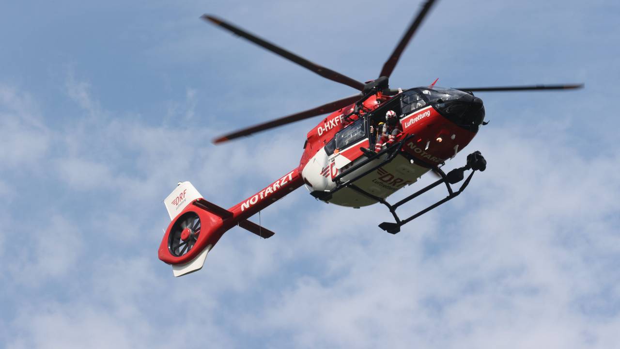Ein Rettungshubschrauber in Thüringen.