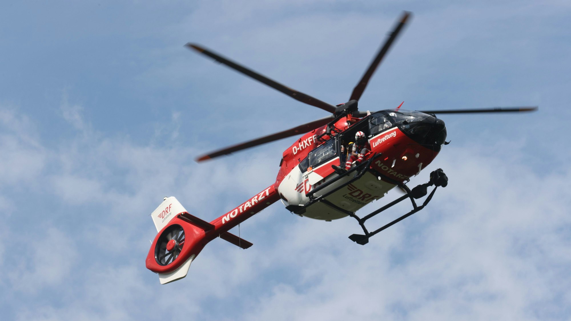 Ein Rettungshubschrauber in Thüringen.