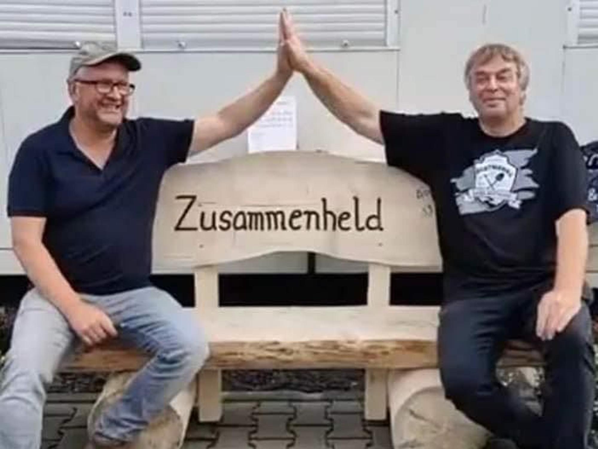 Die Ersthelfer an der Ahr: Markus Wipperfürth (l.) und Wilhelm Hartmann