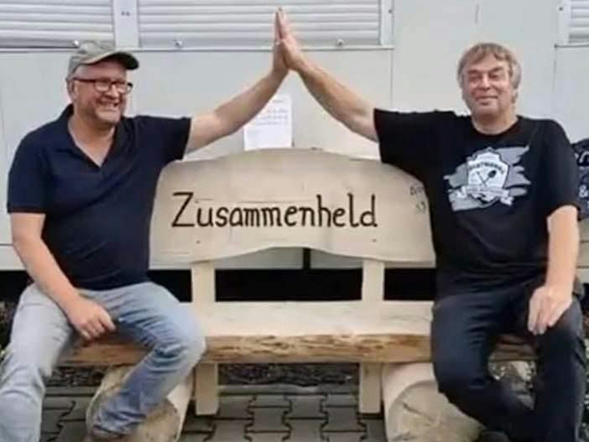 Die Ersthelfer an der Ahr: Markus Wipperfürth (l.) und Wilhelm Hartmann