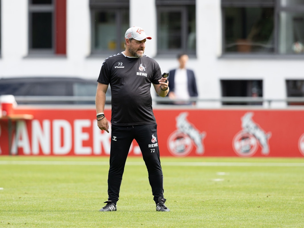 Steffen Baumgart beim Training des 1. FC Köln am 14. Juli 2022