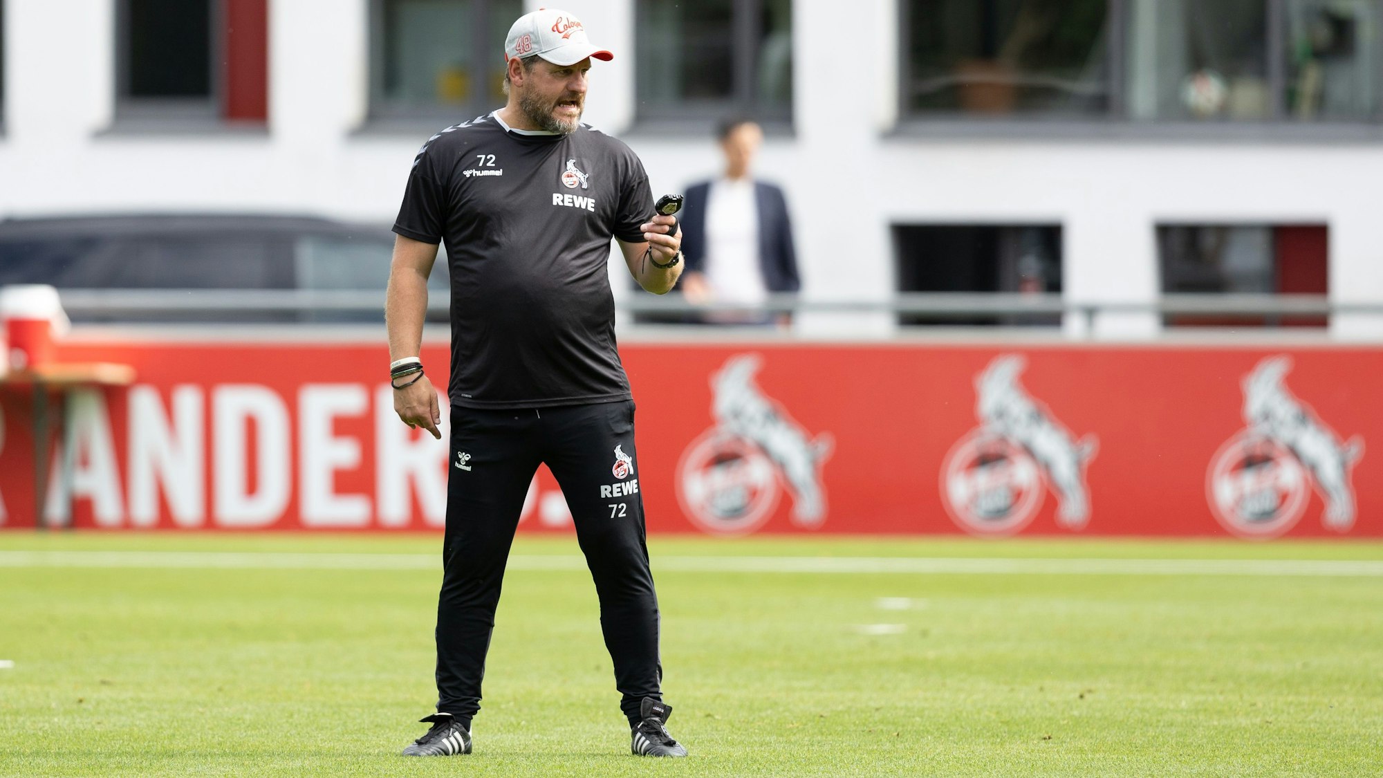 Steffen Baumgart beim Training des 1. FC Köln am 14. Juli 2022