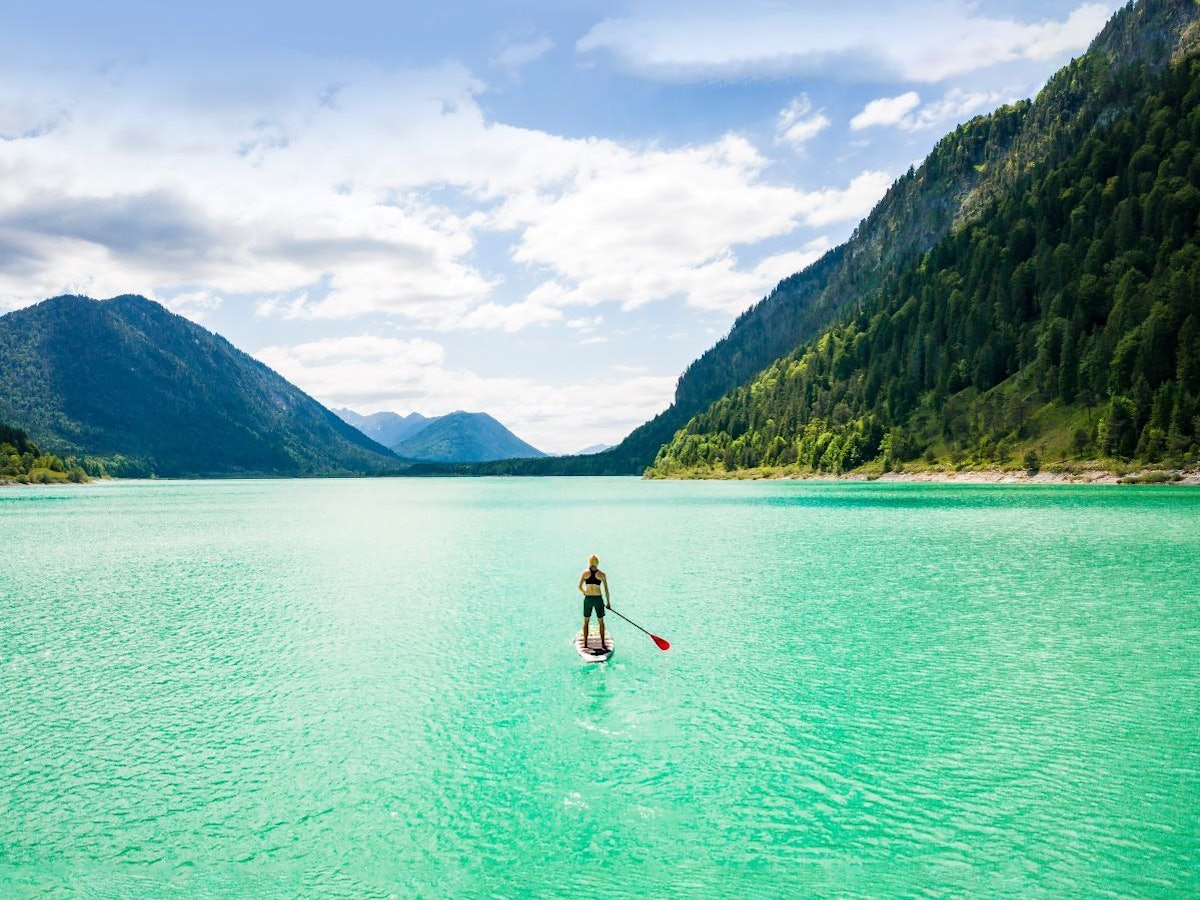 SUP auf dem Sylvensteinstausee