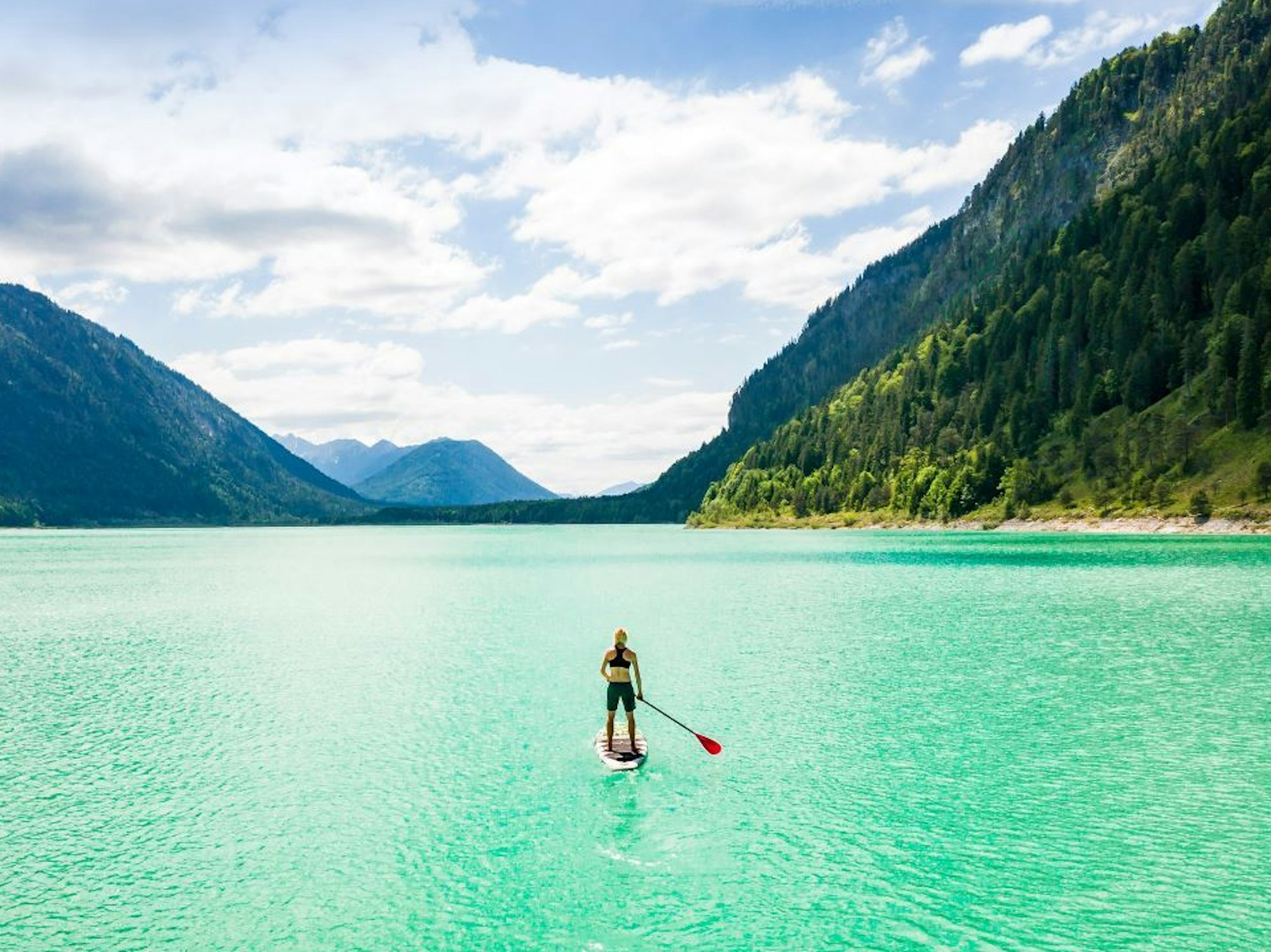 SUP auf dem Sylvensteinstausee