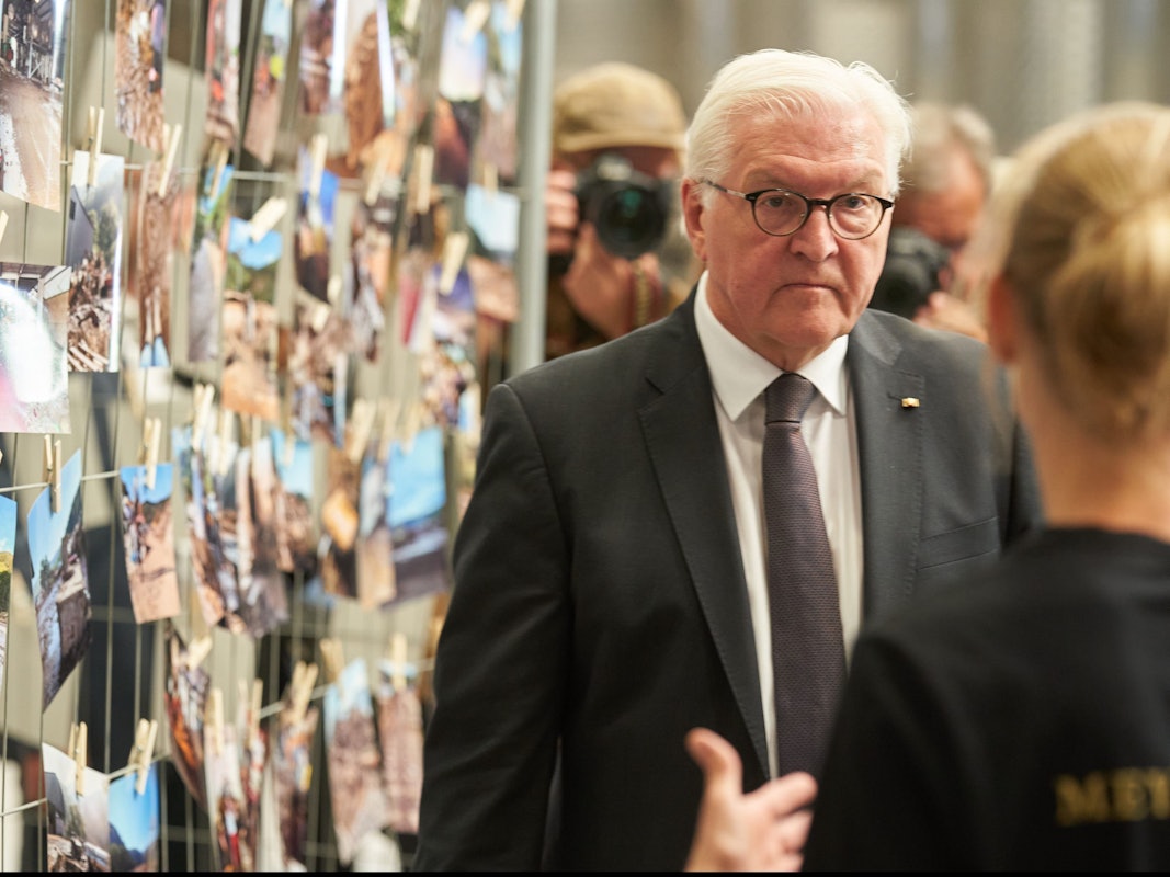 Ein Jahr nach der Flutkatastrophe besucht Bundespräsident Frank-Walter Steinmeier das geschädigte Ahrtal.