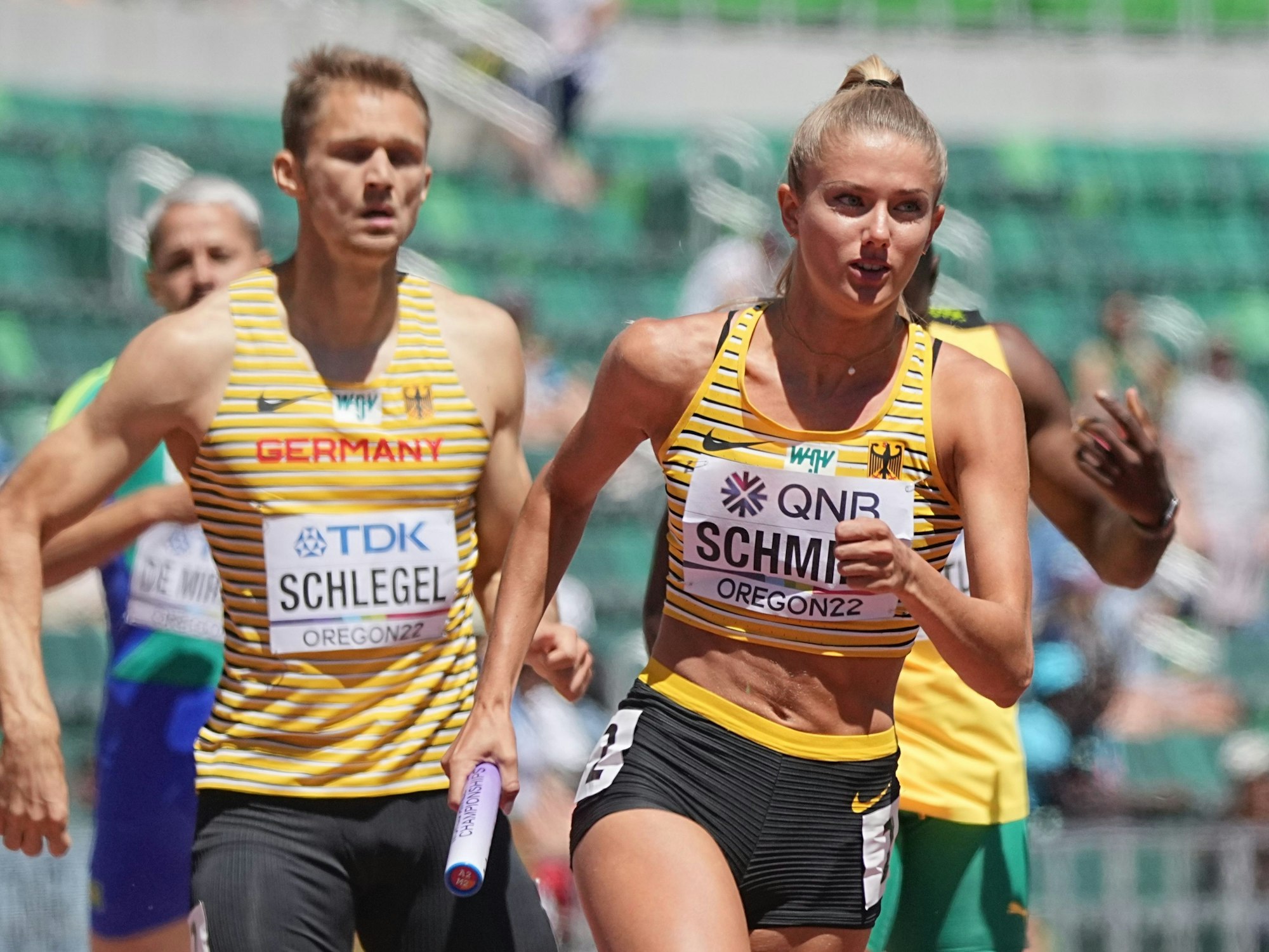 Marvin Schlegel und Alica Schmidt aus Deutschland in Aktion.