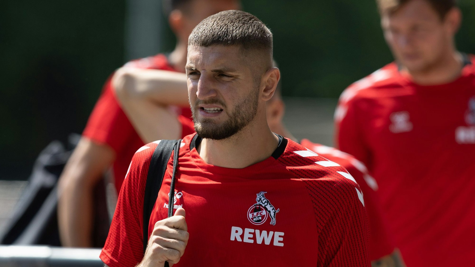 Jeff Chabot auf dem Weg zum Training