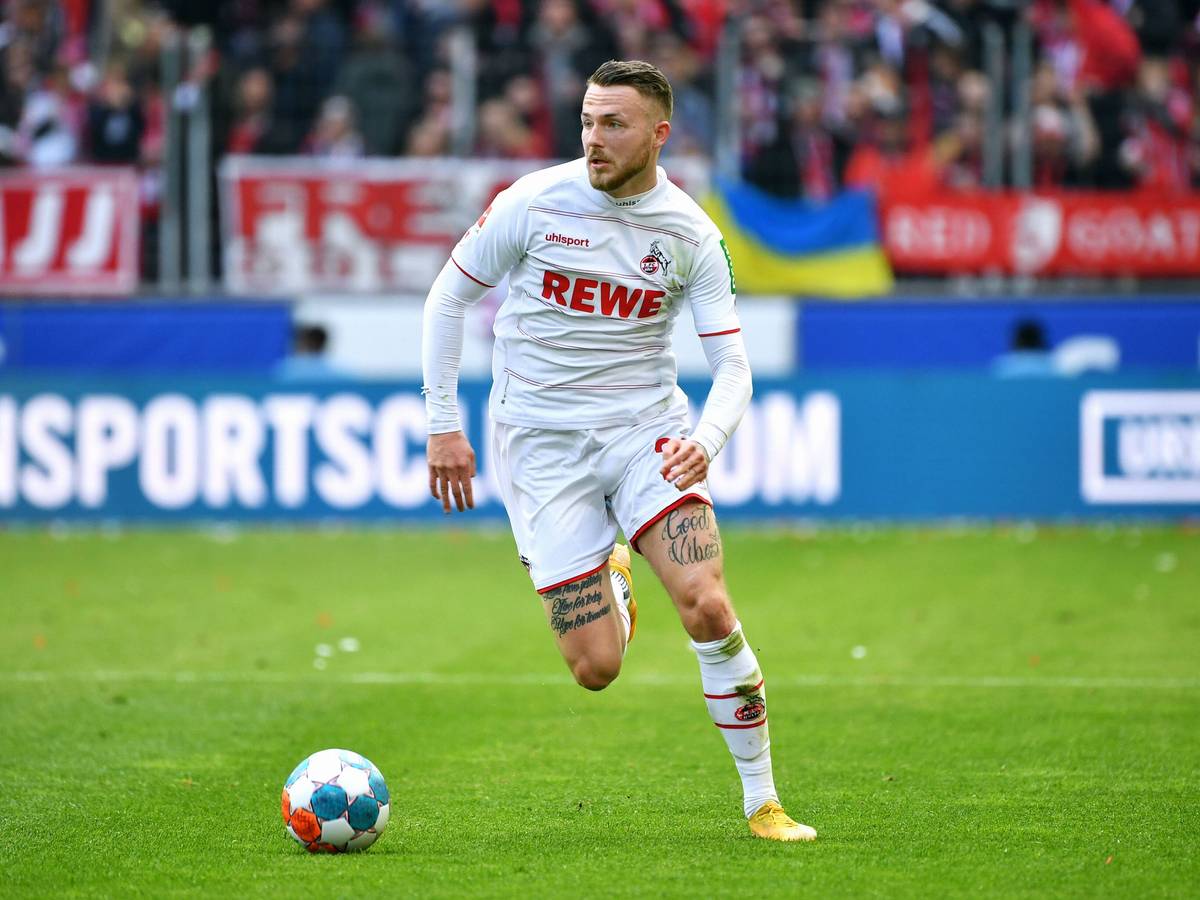 Jannes Horn im Einsatz für den 1. FC Köln, hier am 9. April 2022 gegen Mainz