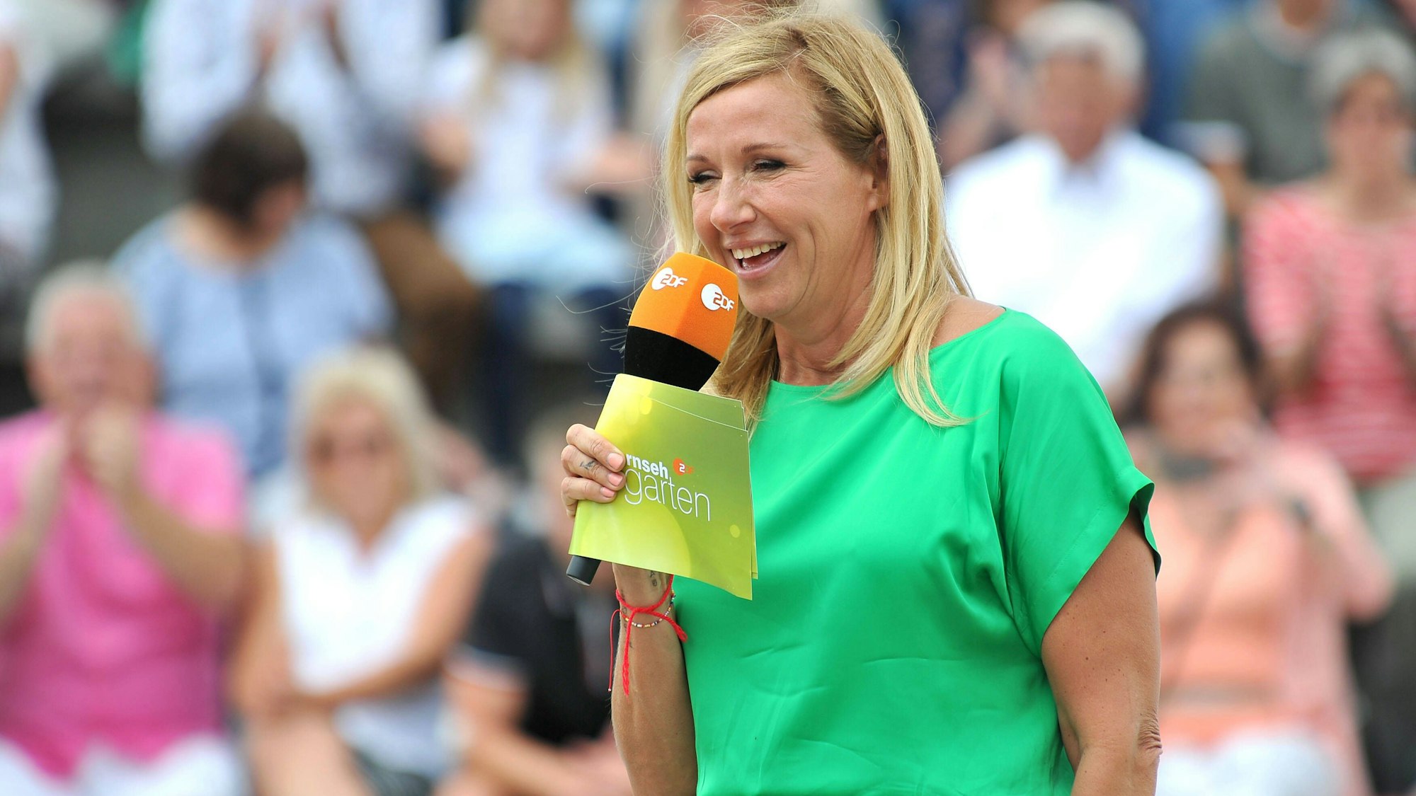 Moderatorin Andrea Kiewel beim ZDF-„Fernsehgarten“