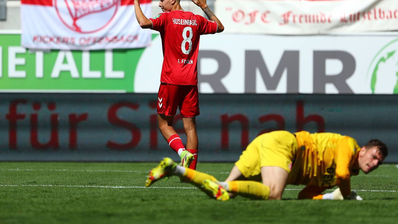 Denis Huseinbasic traf am Sonntag (17. Juli 2022) für den 1. FC Köln gegen seinen Ex-Klub Kickers Offenbach und entschuldigte sich sofort.