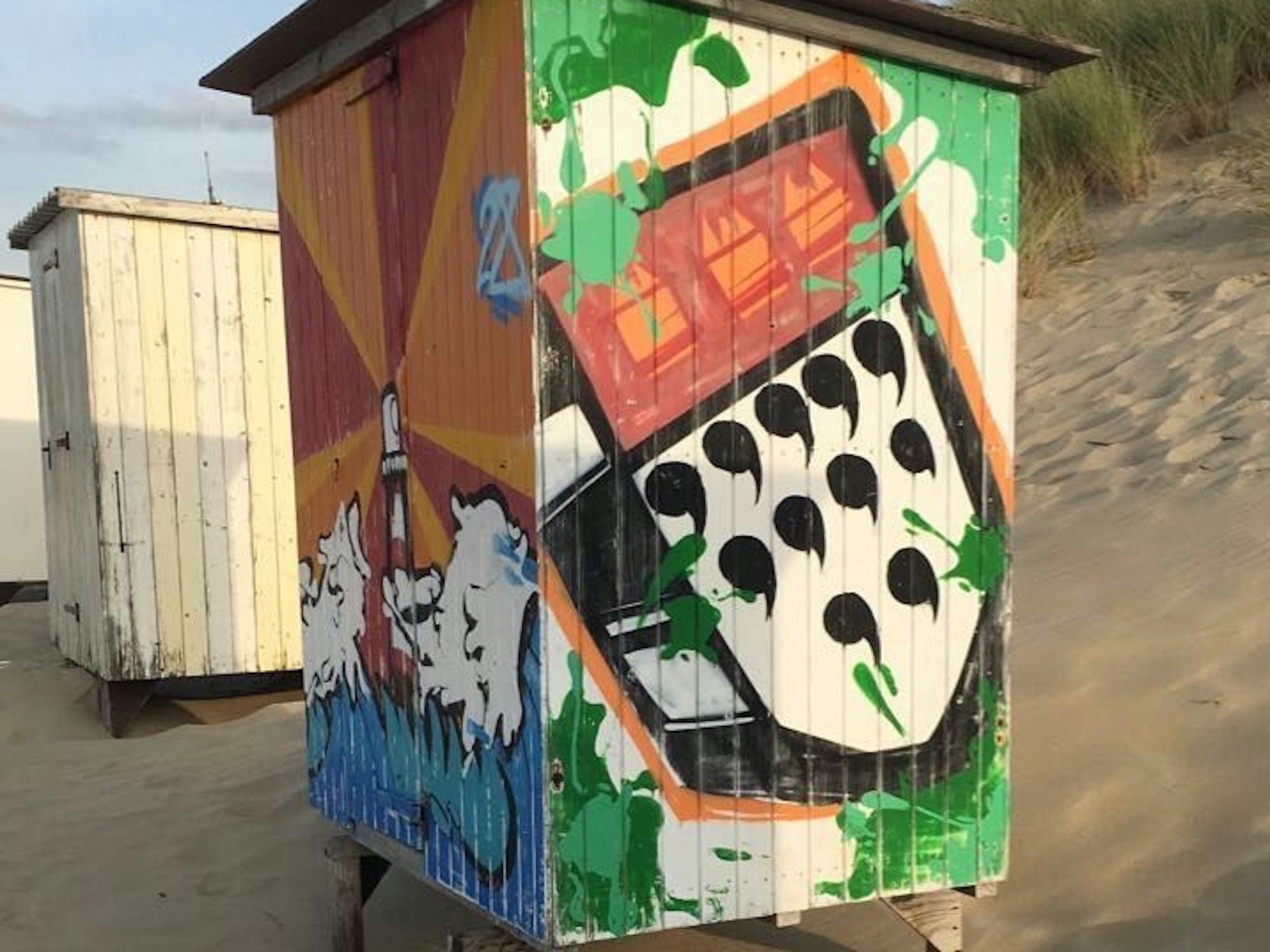 Strandhütte am Strand von Nieuwvliet Bad in der Nähe von Oostburg
