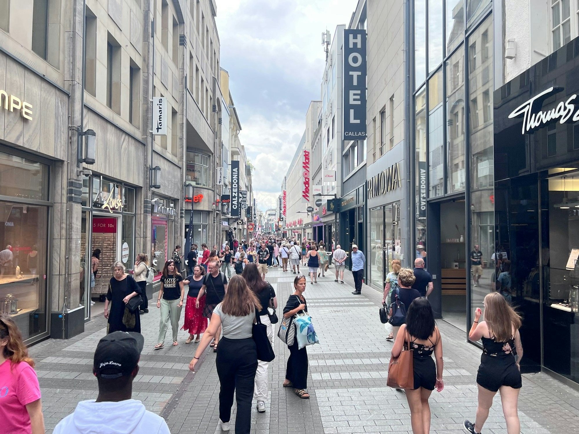Die Hohe Straße in Köln am 21. Juli 2017.