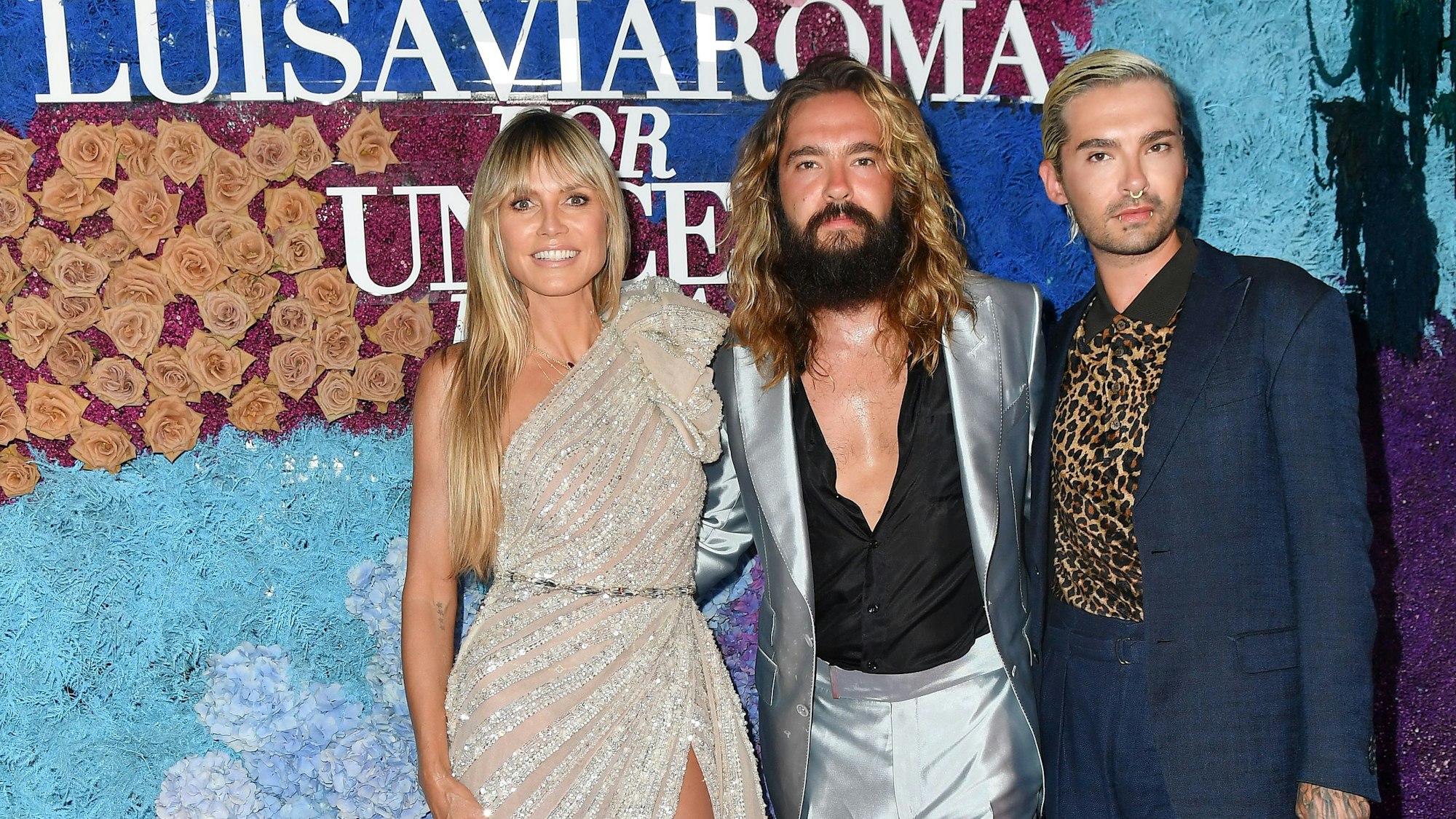 Sehen so die ersten Teilnehmer einer potenziellen amerikanischen Version von „Mein Mann kann“ aus? Wenn es nach Bill Kaulitz (rechts) geht, sollen sein Bruder Tom und dessen Gattin Heidi Klum, hier Juli 2021 in Capri, in dem Sat.1-Format antreten.