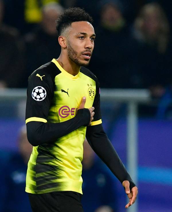 Pierre-Emerick Aubameyang jubelt nach seinem Treffer gegen Tottenham Hotspurs.