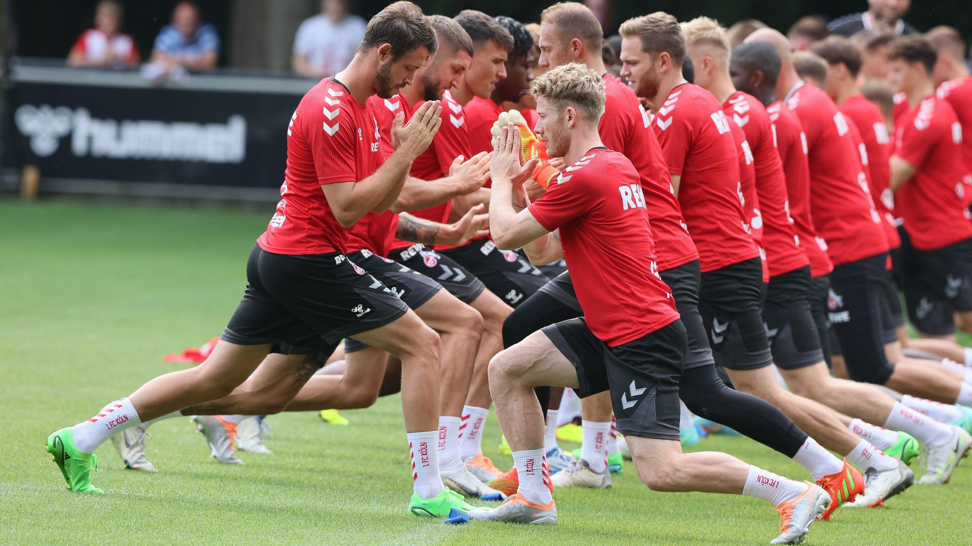 Die Profis des 1. FC Köln beim Training am Geißbockheim, hier am 15. Juli 2022