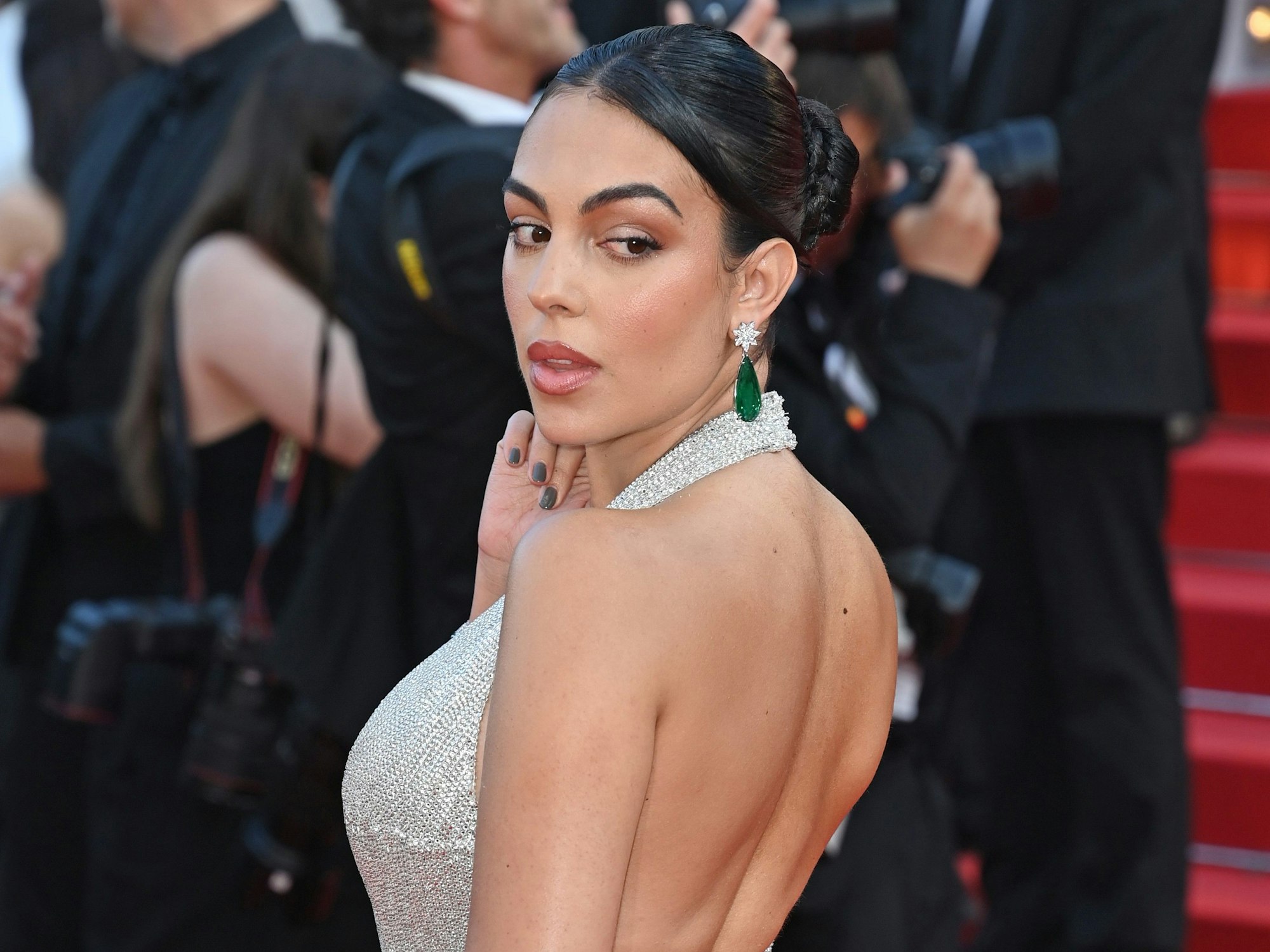 Georgina Rodriguez, Freundin von Cristiano Ronaldo, besucht im Mai die Premiere des Films „Elvis“ in Cannes.