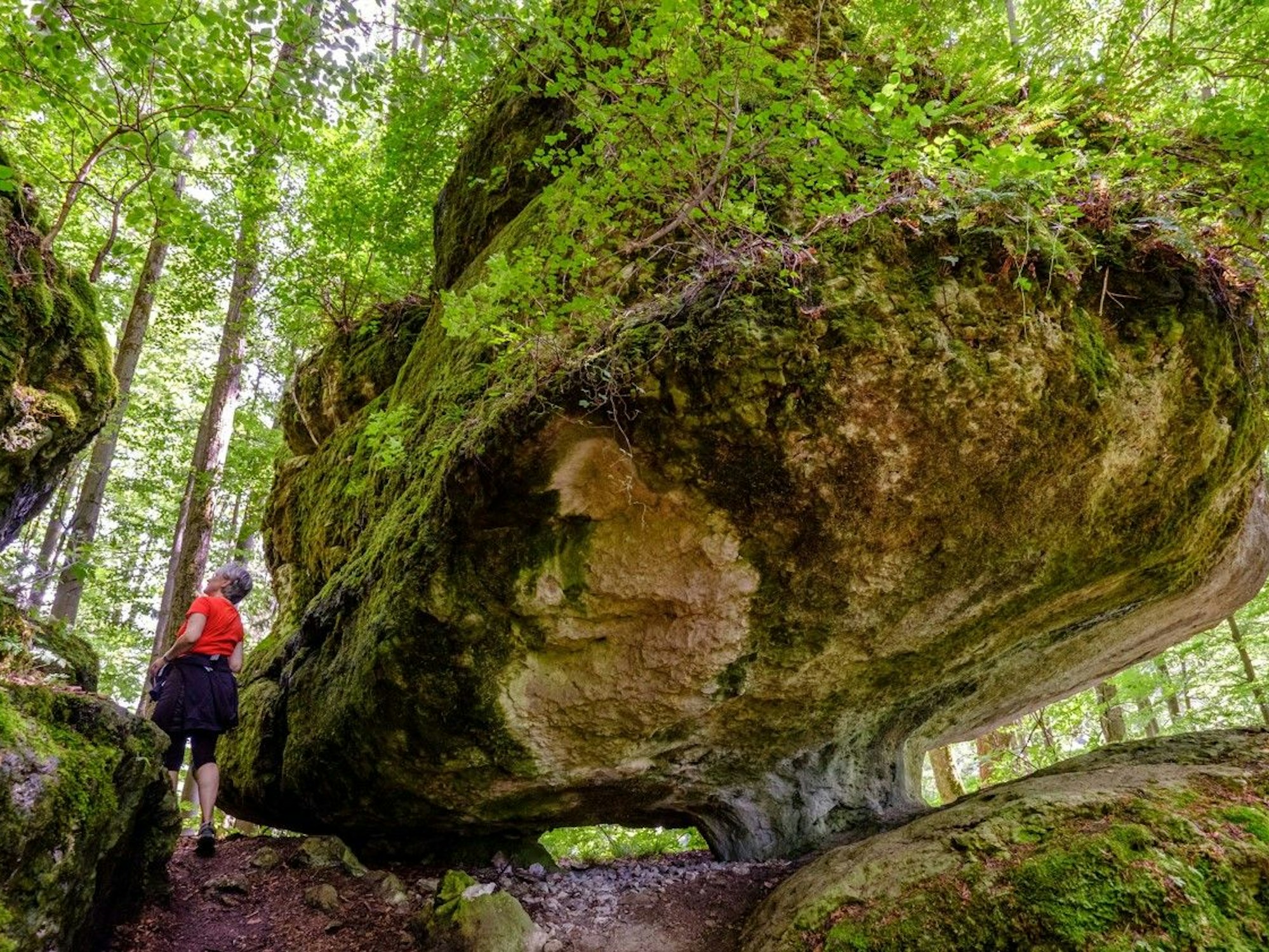Steinerne Stadt auf dem karstkundlichen Wanderweg in Franken