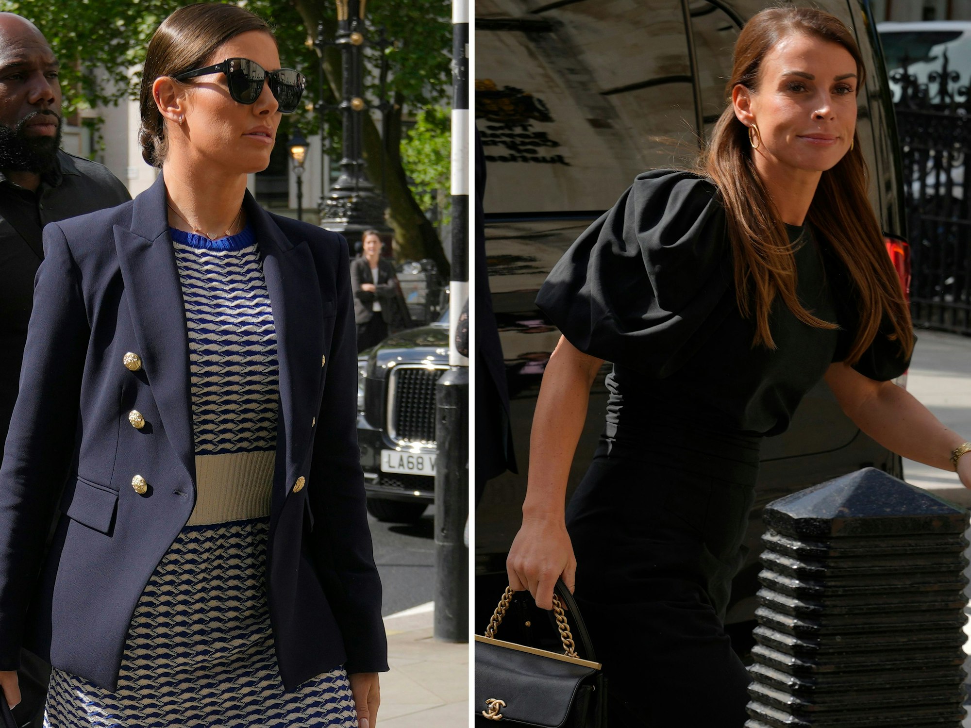 Verleumdungsprozess in London: Rebekah Vardy und Coleen Rooney kommen vor Gericht an.