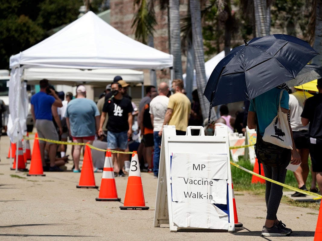 Eine Impfstation gegen Affenpocken am 28. Juli 2022 in Kalifornien. San Francisco wird ebenfalls allmählich ein Hotspot für Affenpocken.