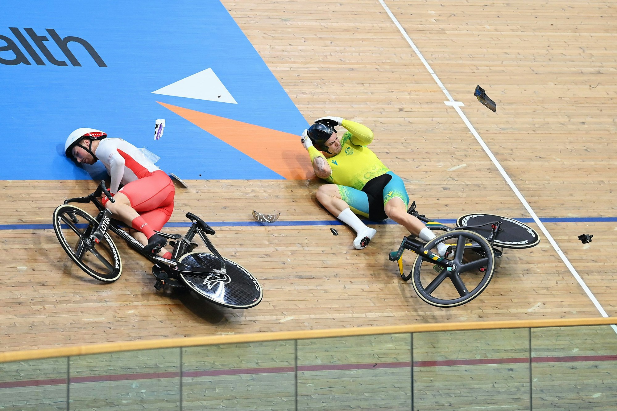 Sturz beim Keirin-Rennen: Joe Truman war bewusstlos.