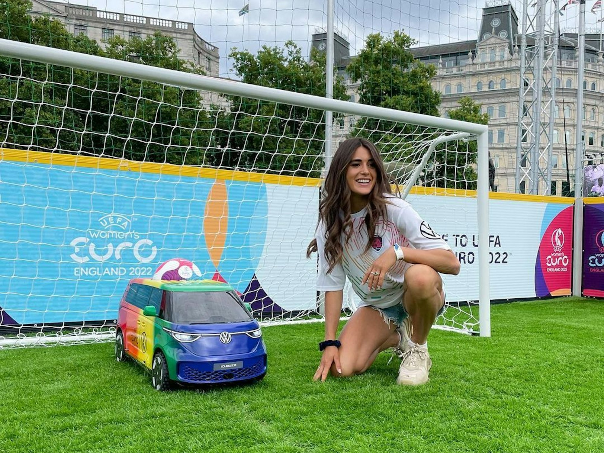 Imke Salander bei einem Sponsorentermin für Volkswagen.