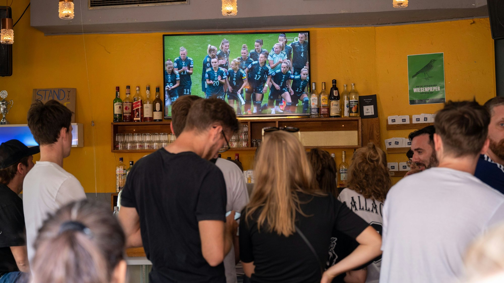 Das EM-Finale wurde am 31. Juli 2022 auch in der Fußballkneipe Gottes Grüner Wiese geguckt.